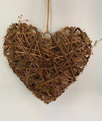 Wooden Woven Hearts