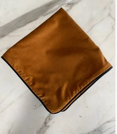 Brown Cushion Cover with Black Trim