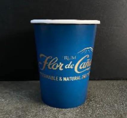 Flor de Cana Blue Paper Cups