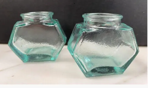 Small Hexagon Glass Bottles