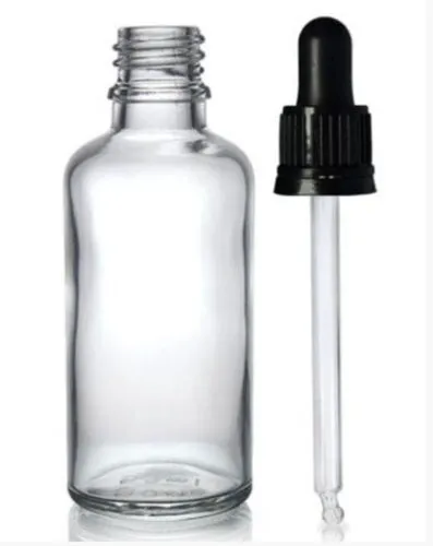 50ml clear glass dropper bottle with pipette