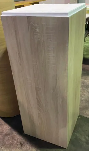 Light Wooden Plinth with Clear Case