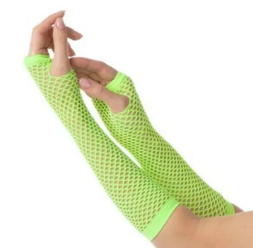 Green Neon Fingerless Gloves