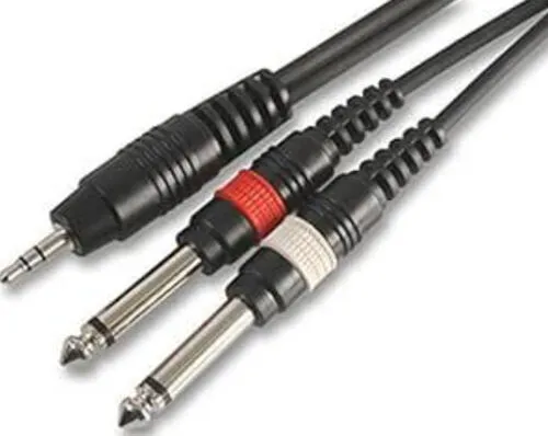 Stereo Phono to Dual Mono Jack Cable 10ft