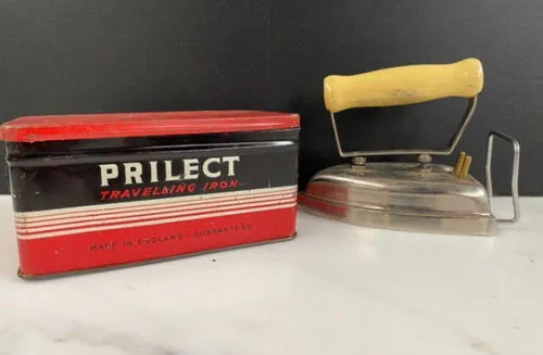 Vintage Traveling Iron in Tin