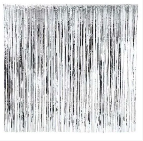 Disco Silver Foil Curtain