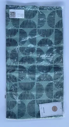 Blue Cushion Cover with Semi-Circle Print