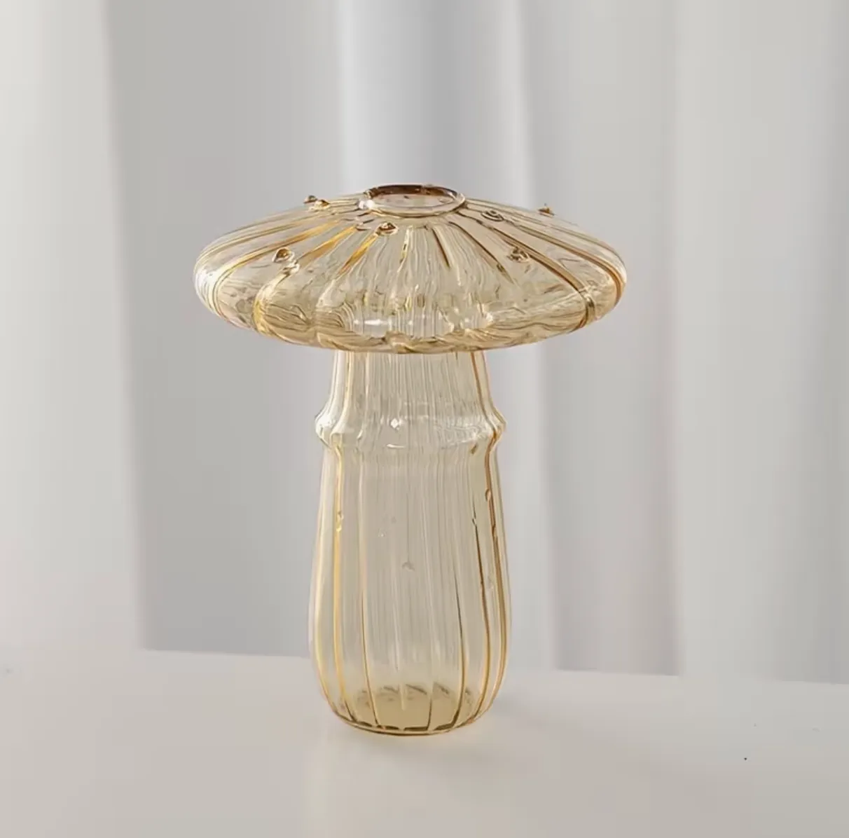 Mushroom-Shaped Glass Vase