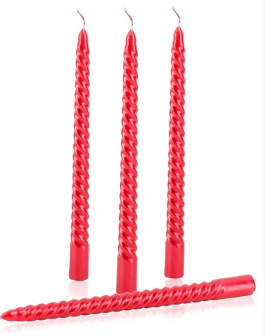 Red Twist Candlestick
