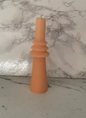 Pink Pillar Geo Candle