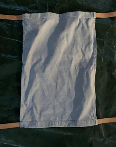 Grey Fabric with Leather Straps