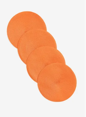 Orange Circular Placemats