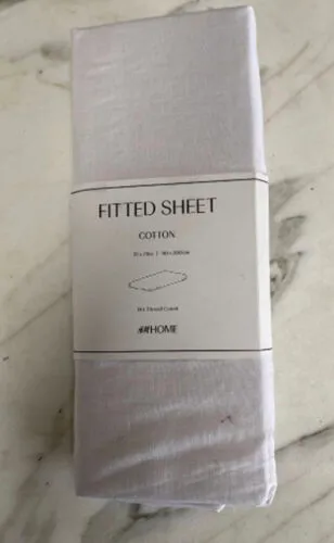 Fitted White Cotton Sheet
