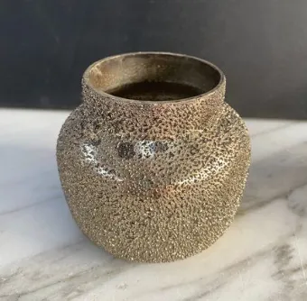 Gold Textured Tealight Holder