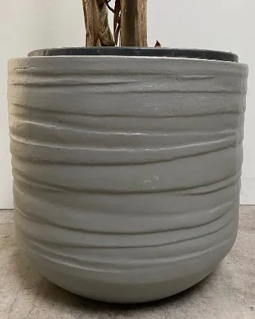 Grey Cement Plant Pot