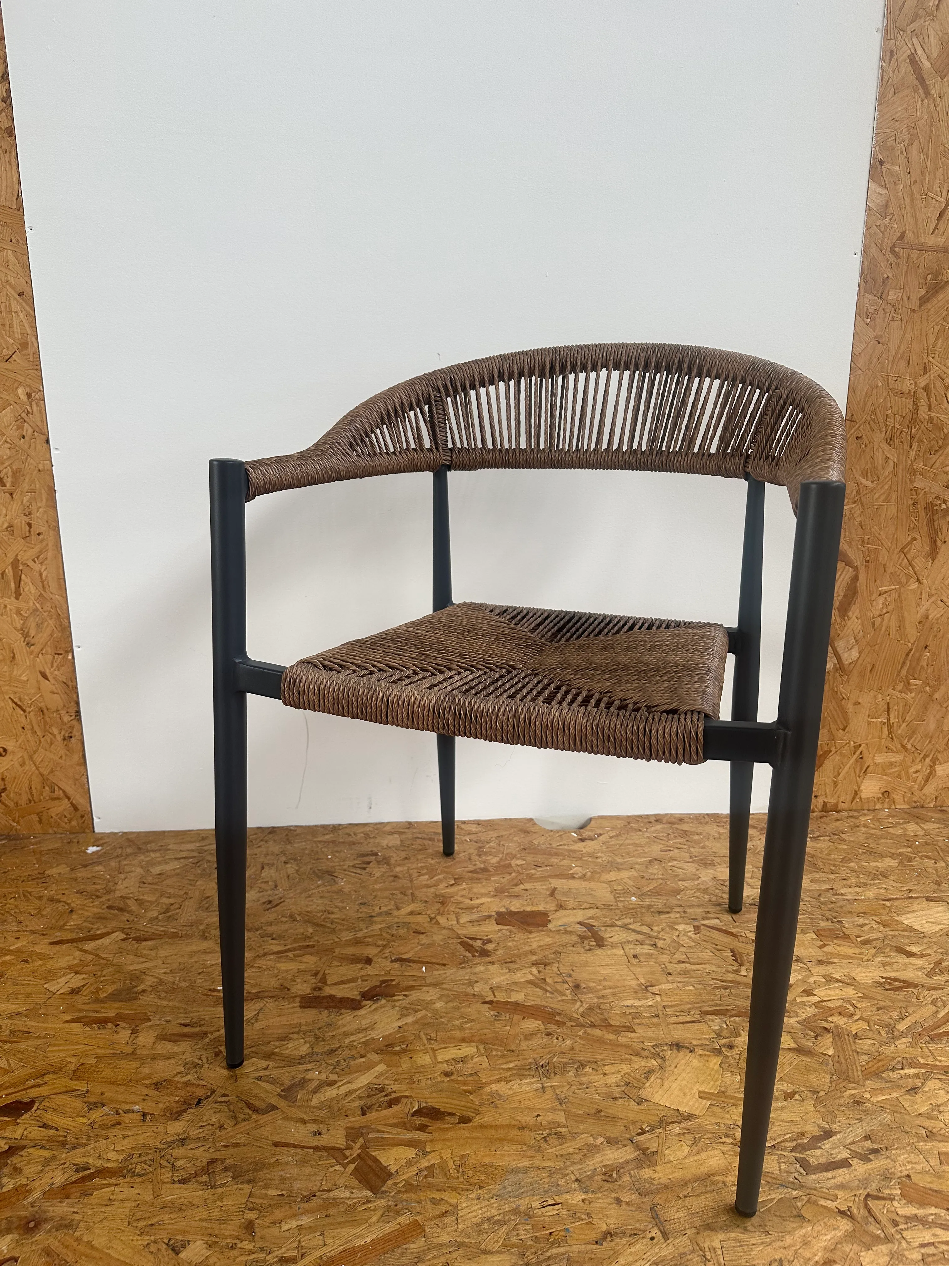 Metal Twist Rattan Outdoor Armchair 