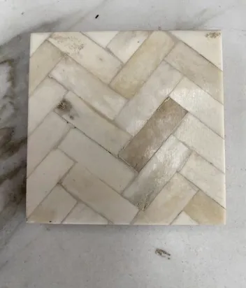 White Tiled Coaster