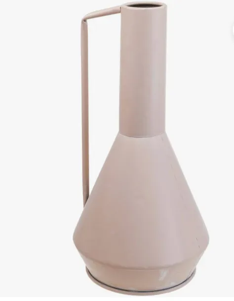 pink bottle vase with handels
