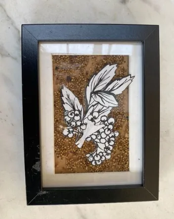 Black Frame (7 x 5) - Currently Bouquet Drawing