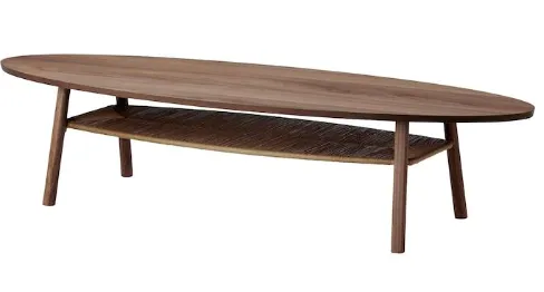 Oval Wooden Coffee Table