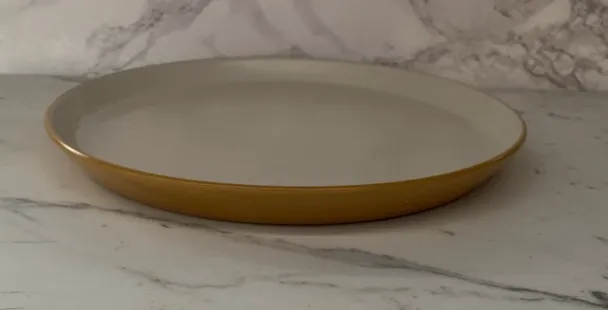 Large Plate (Mustard Rim)