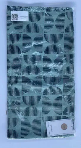 Blue Cushion Cover with Semi-Circle Print