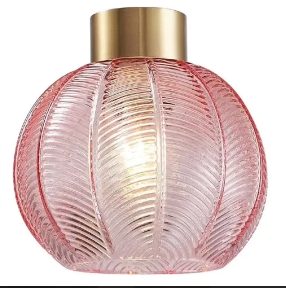 Antique Pink and Gold Light Shade