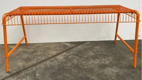 Orange Metal Benches