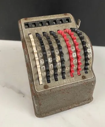 Vintage Metal Counting Machine