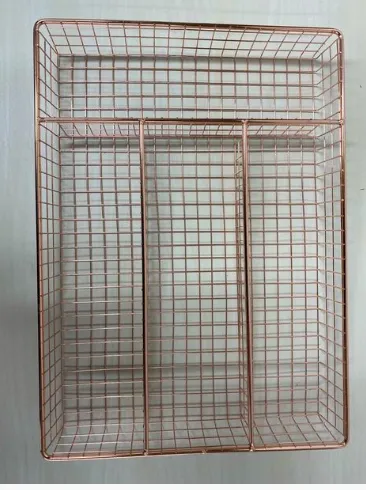 Copper Cultery Holder Basket