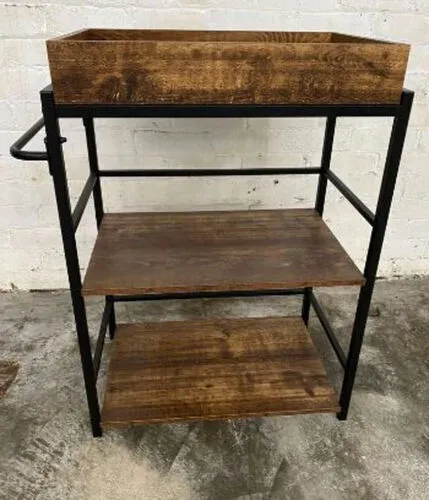 Wooden Storage Shelves on Wheels