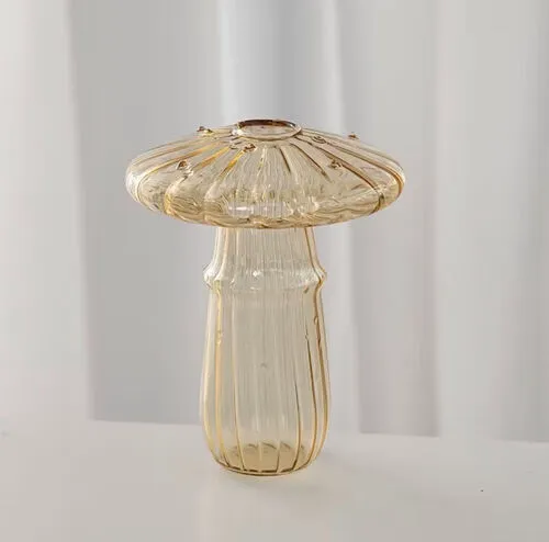 Mushroom-Shaped Glass Vase