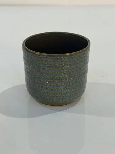 Blue-grey Hobnail Patterned Planter (9cm)