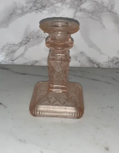 Pink Crystal Candle Holder