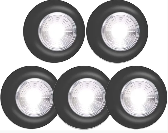 LED wireless battery powered spotlights (black)