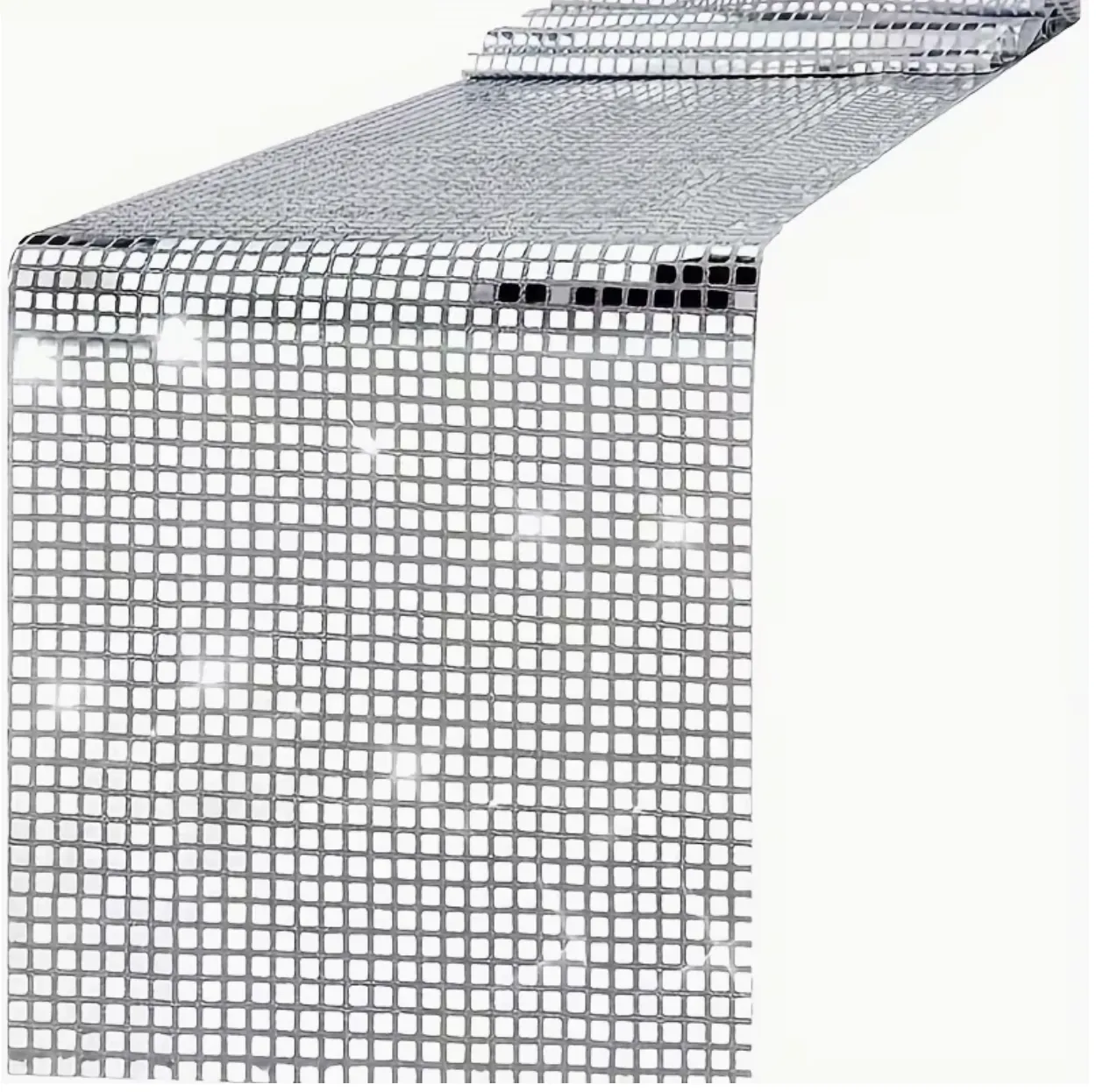 Mirrored Silver Sequin Party Cover