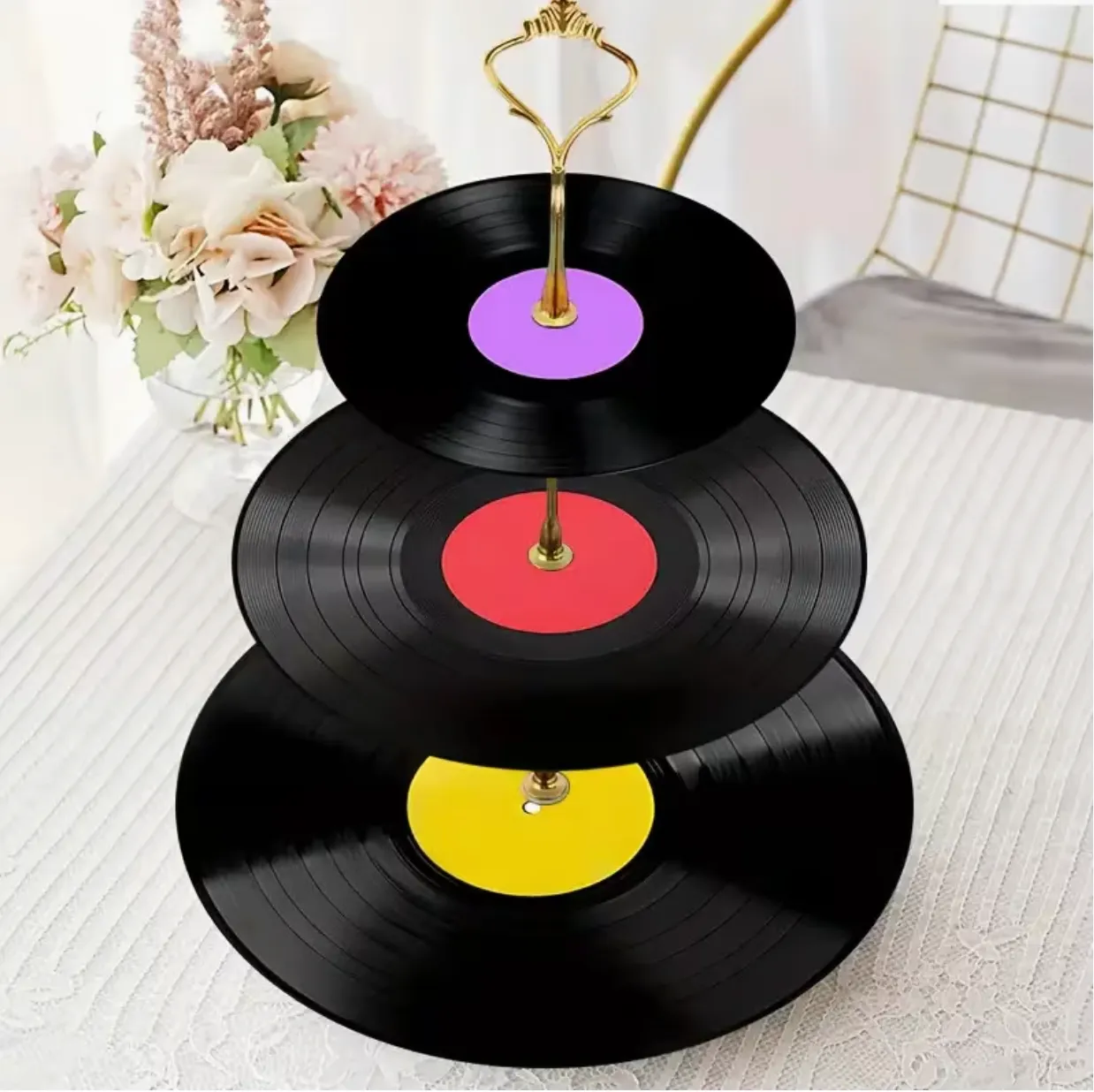 3-tiered Vinyl Style Cake Stand