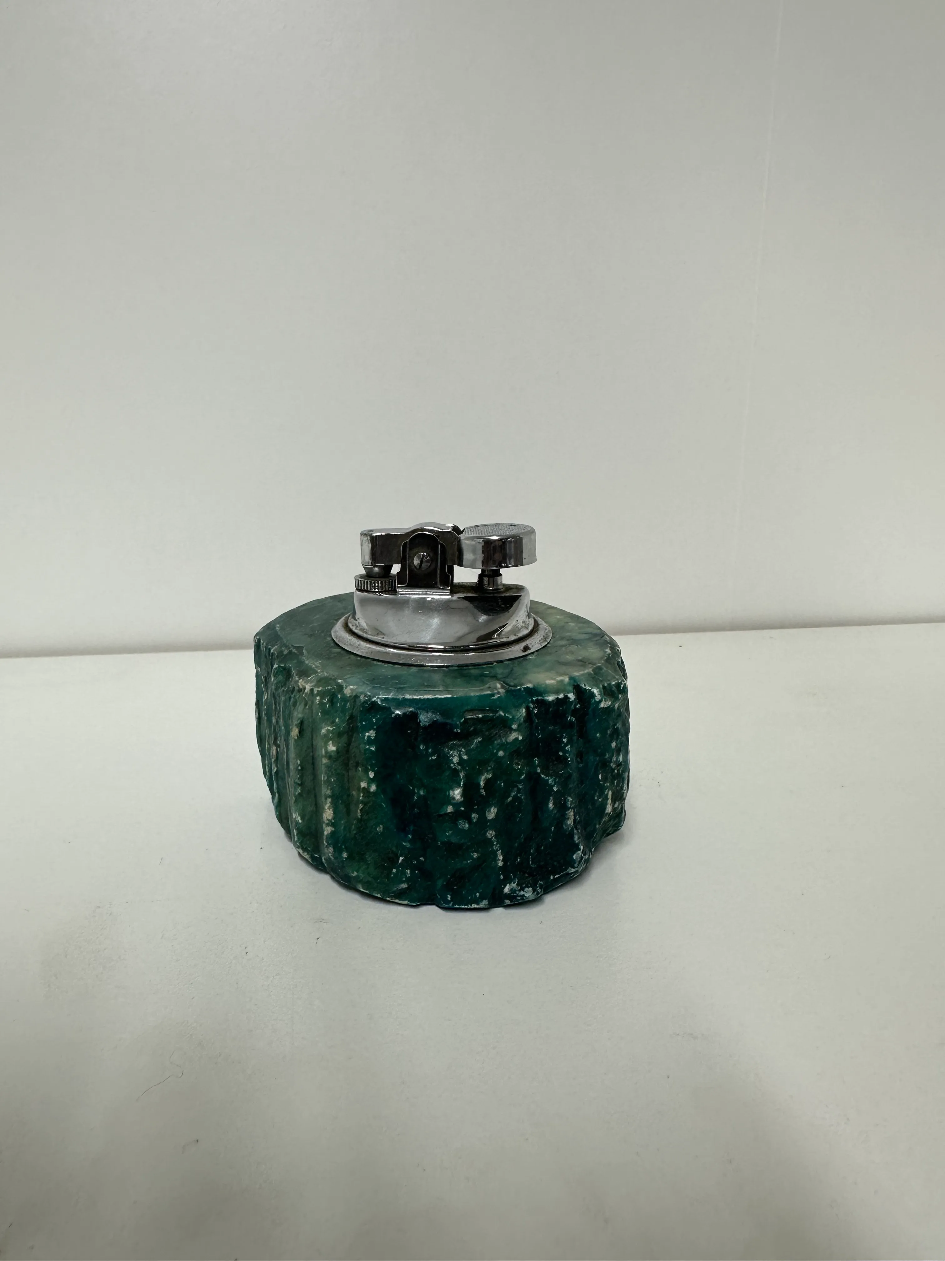 Green Vintage Alabaster Table Lighter