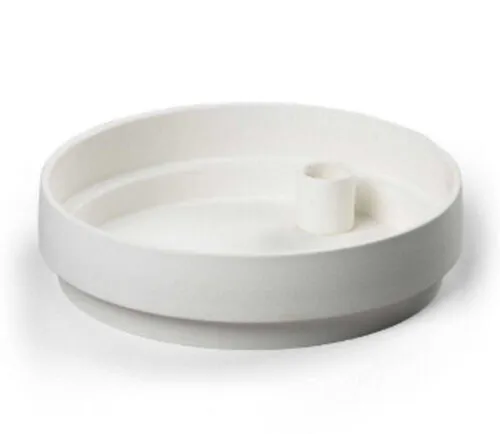 Aery White Clay Candle Holder Large
