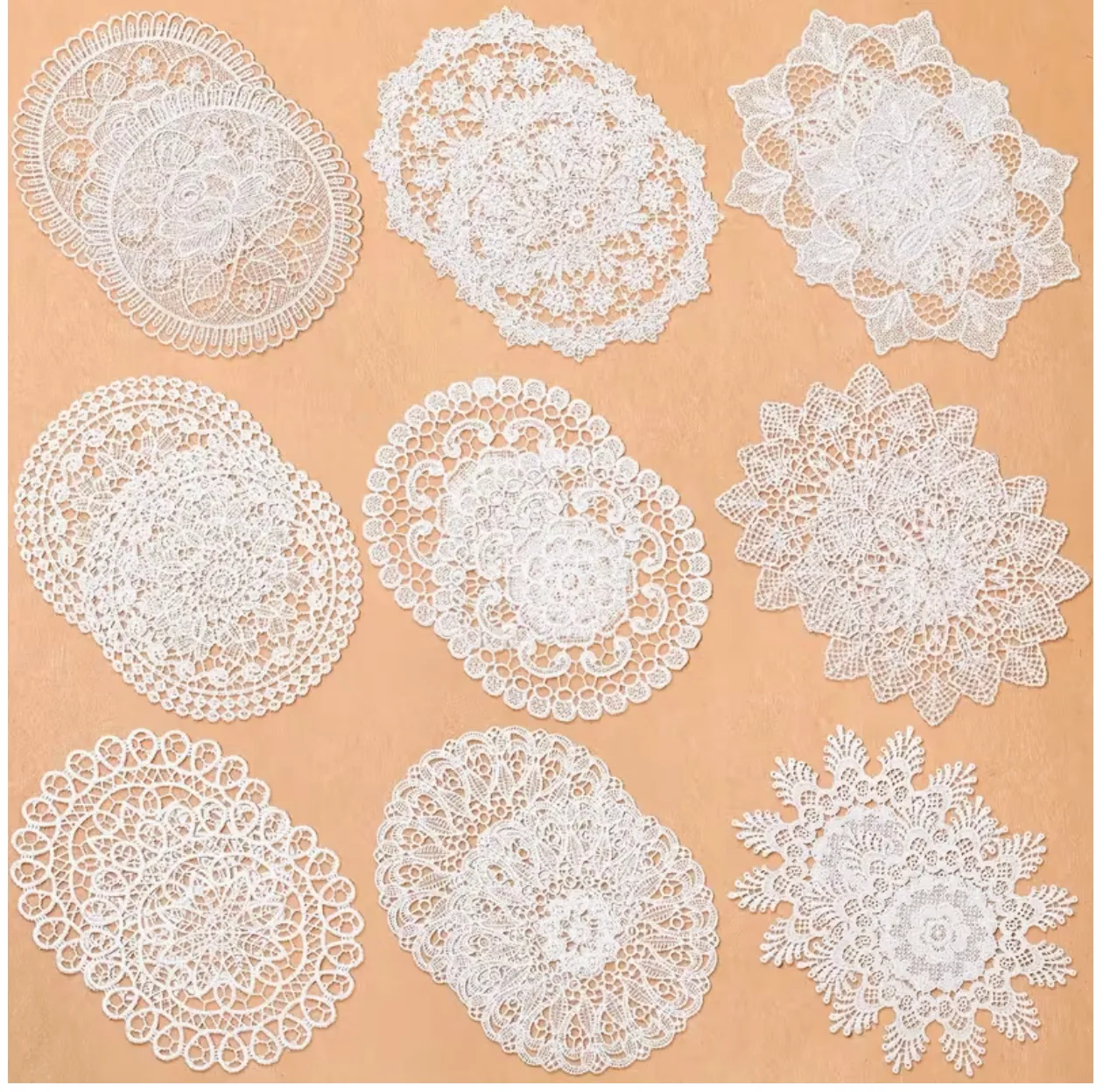 18 pcs - Vintage Handmade Lace Doilies