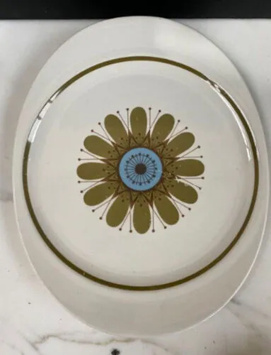 Vintage Brown Flower Plate