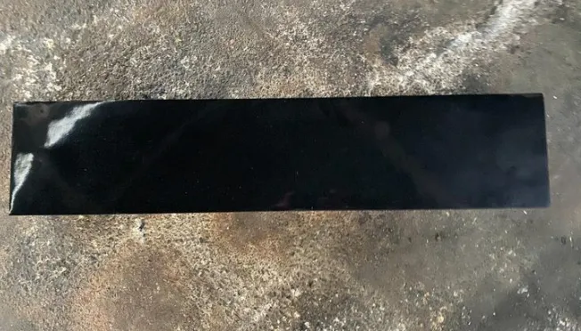 Long Wooden Rectangular Black Plinth