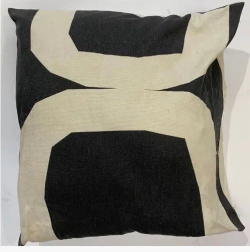 Black/Cream Semi-Circle Print Cushions