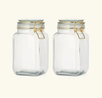 Jar with Gold Clip Top 1.25l