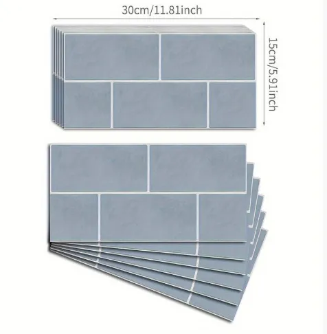 Grey Brick Adhesive Stickers