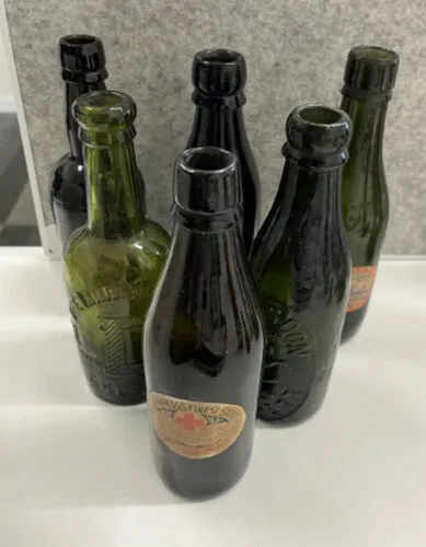 Antique Green Guinness Bottles
