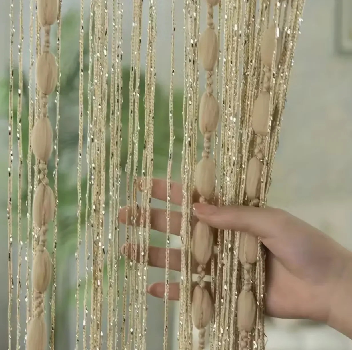 Bohemian Champagne Fringe Curtains