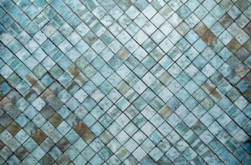 Blue Diagonal Square Tile Background