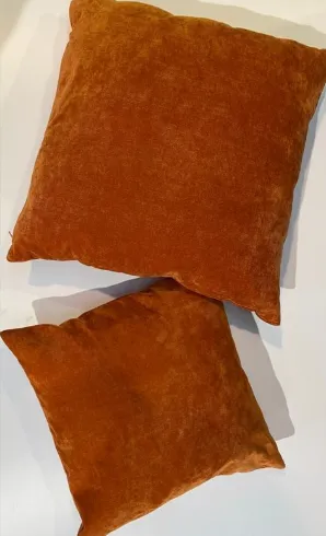 Orange Velvet Cushions
