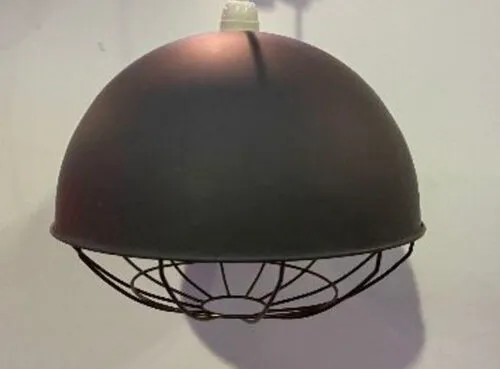 Grey Hanging Ceiling Light with Cage